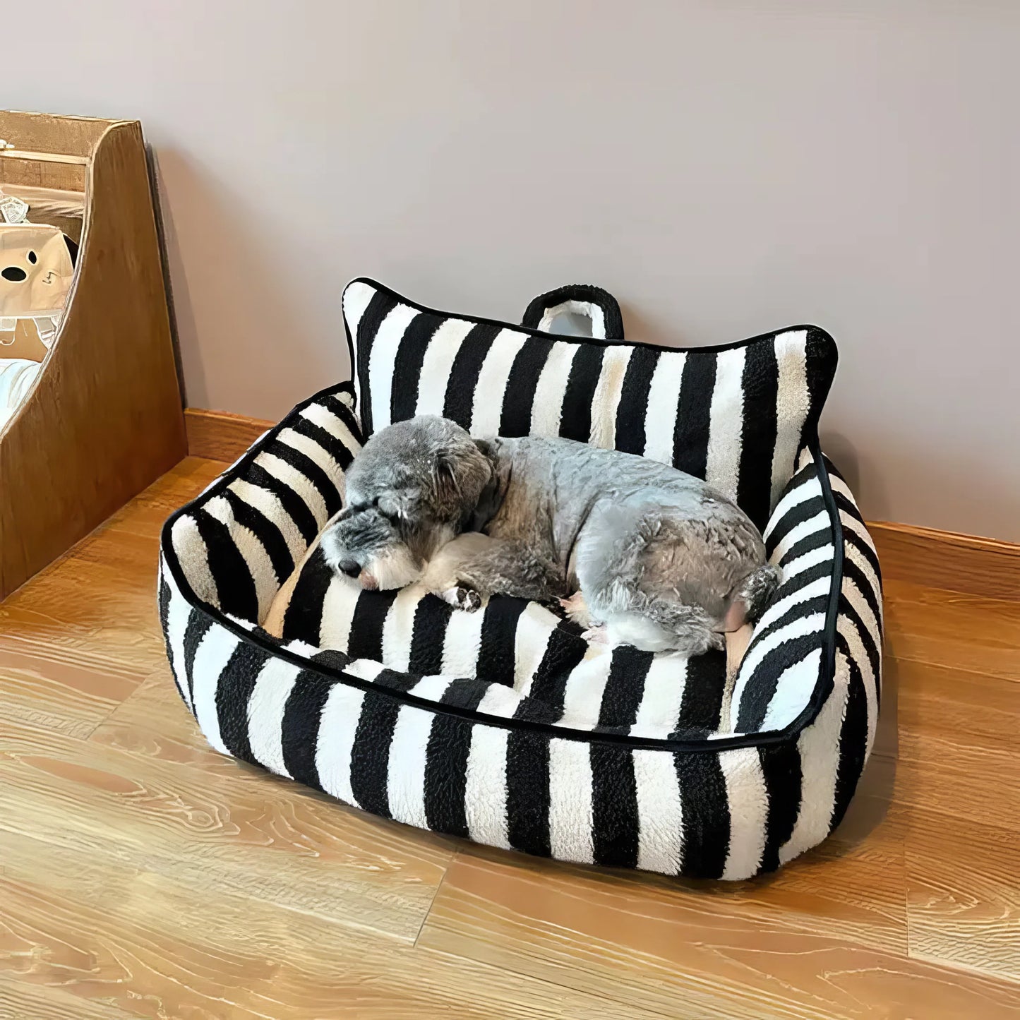 Striped Plush Pet Sofa